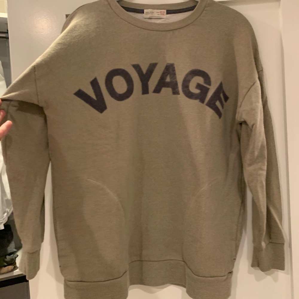 Zara VOYAGE Sweatshirt, faded olive green